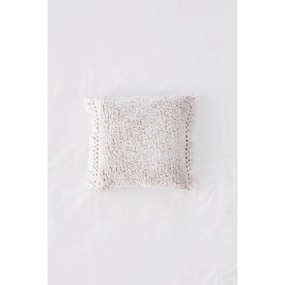 Urban Outfitters Cara Amped Fleece Fringed Throw Pillow - Picture 3 of 6
